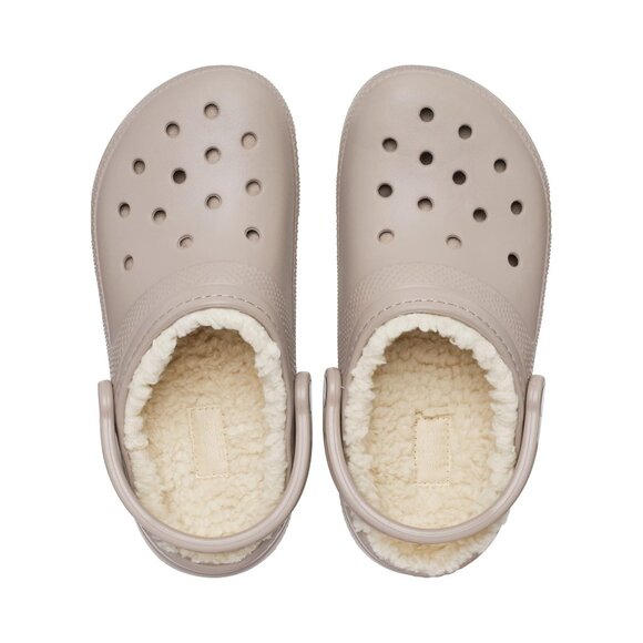 NEW Crocs Unisex M7/W9, M8/W10 Classic Lined Clog - Mushroom/Bone - Picture 3 of 5